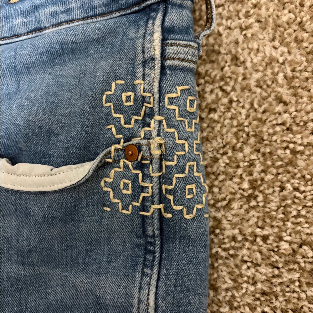 Madewell Embroidered Stovepipe Jeans Size 22W - Picture 2 of 5